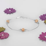 Bead Bracelet in Silver and Lotus Seeds