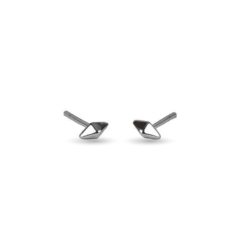 Tiny Rhombus Stud Earrings in Silver