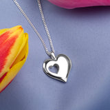 A piece of my Heart Necklace in Silver