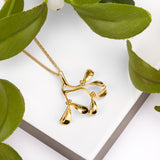 Merry Mistletoe Necklace in Silver with 24ct Gold