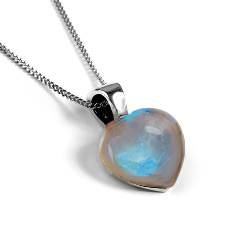 Labradorite Miniature Heart Necklace- Natural Designer Gemstone