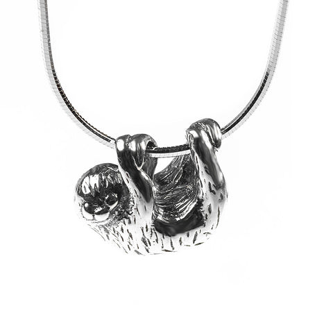 Sloth Necklace in Silver