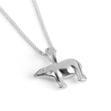 Polar Bear Necklace in Silver with 24ct Gold