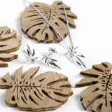 Palm Burst Necklace in Silver