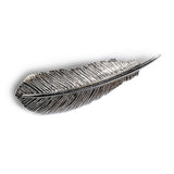 Bird Feather Brooch in Silver