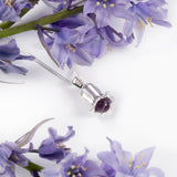 Bluebell Flower Necklace in Silver and Amethyst