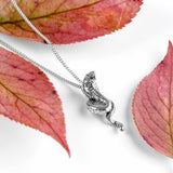 Cobra Snake Necklace in Silver