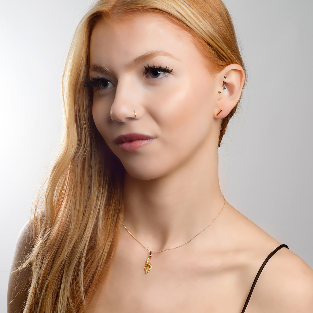 Gold Giraffe Necklace Gold Animal Necklace Henryka UK