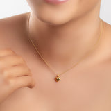 Miniature Heart Necklace in Silver with 24ct Gold Plating