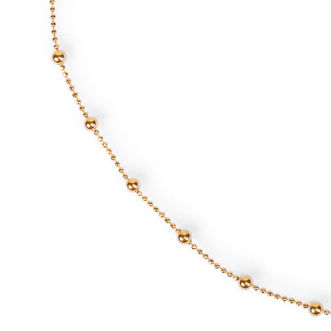 Gold Bead Chain Necklace