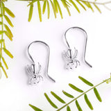 Spider Hook Earrings in Silver