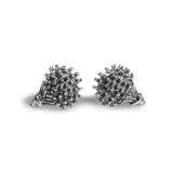 Tiny Hedgehog Stud Earrings in Silver with 24ct Gold
