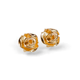Rose Stud Earrings in Silver