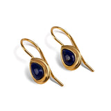 Classic Teardrop Hook Earrings in Silver and Lapis Lazuli