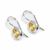 Classic Teardrop Hook Earrings in Silver and Yellow