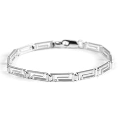 Versace Inspired Greek Bracelet in Silver