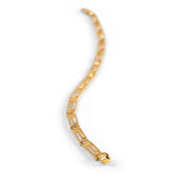Versace Inspired Greek Bracelet in Silver with 24ct Gold