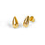 24ct Gold Plated Raindrop Stud Earrings