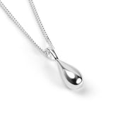 Miniature Single Raindrop Necklace in Silver