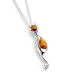 Cat Necklace in Silver and Tiger's Eye