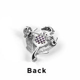 Scottish Thistle Pin Brooch in Silver and Amethyst