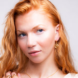 90s Swirl Hoop Earrings in Sterling Silver with 24ct Gold
