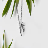Palm Burst Necklace in Silver