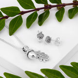 Miniature Acorn Stud Earrings in Silver