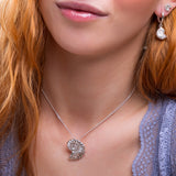 Ammonite Fossil Necklace in Sterling Silver