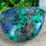 Striking Azurite-Malachite Ring - Natural Designer Gemstone