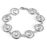 90's Swirl Bracelet in Sterling Silver