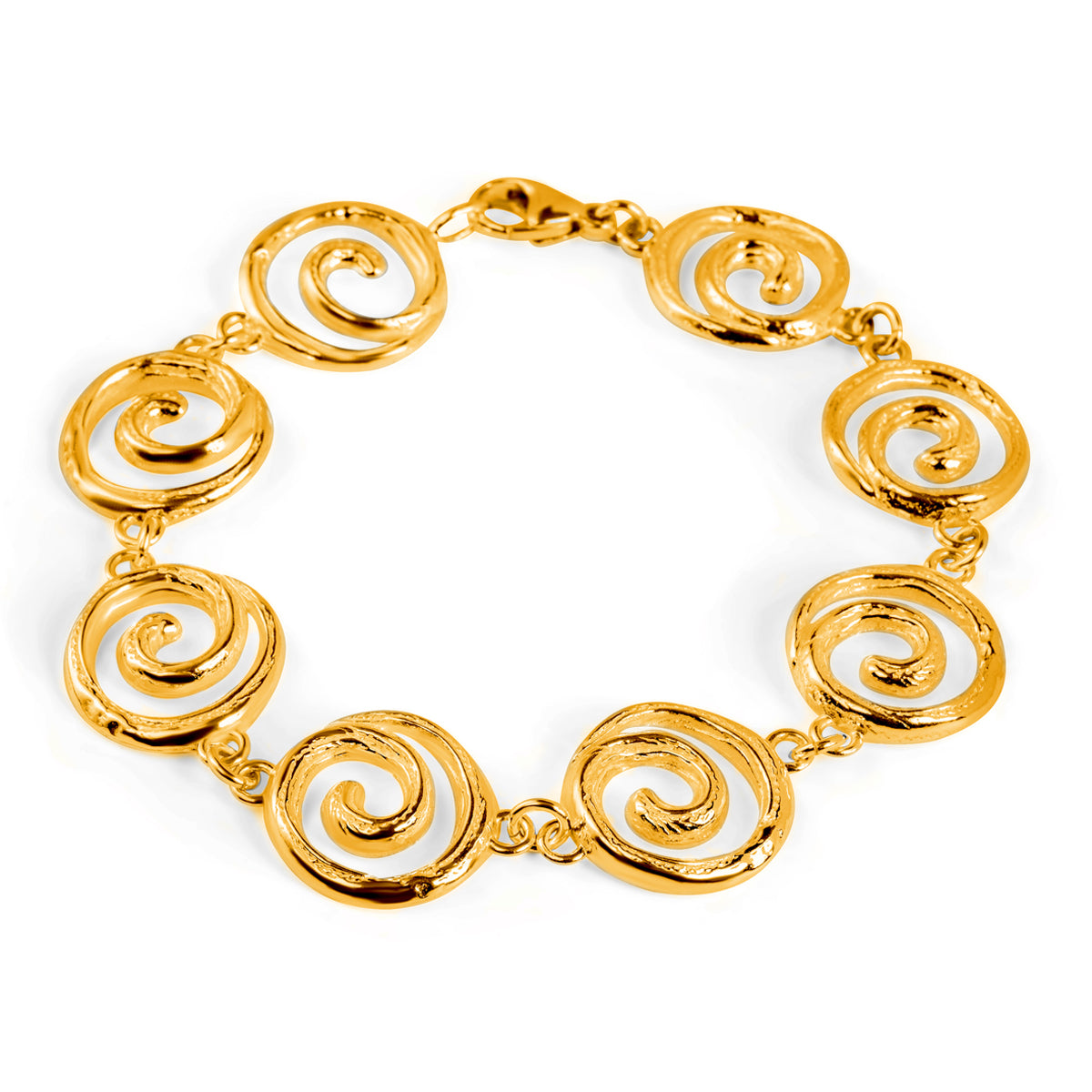 90's Swirl Bracelet in Sterling Silver