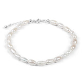 White Pearl Bracelet in 24ct Gold