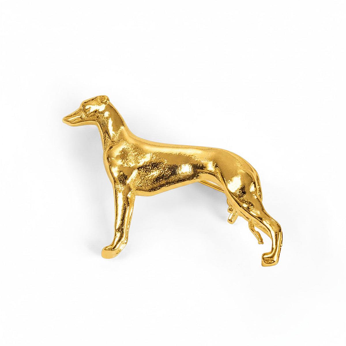Greyhound / Whippet  Dog Brooch in Sterling Silver