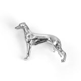 Greyhound / Whippet  Dog Brooch in Sterling Silver