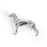 Greyhound / Whippet  Dog Brooch in Sterling Silver