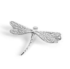 English Emperor Dragonfly Brooch in Sterling Silver