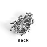 Egyptian Scarab Beetle Brooch in Sterling Silver