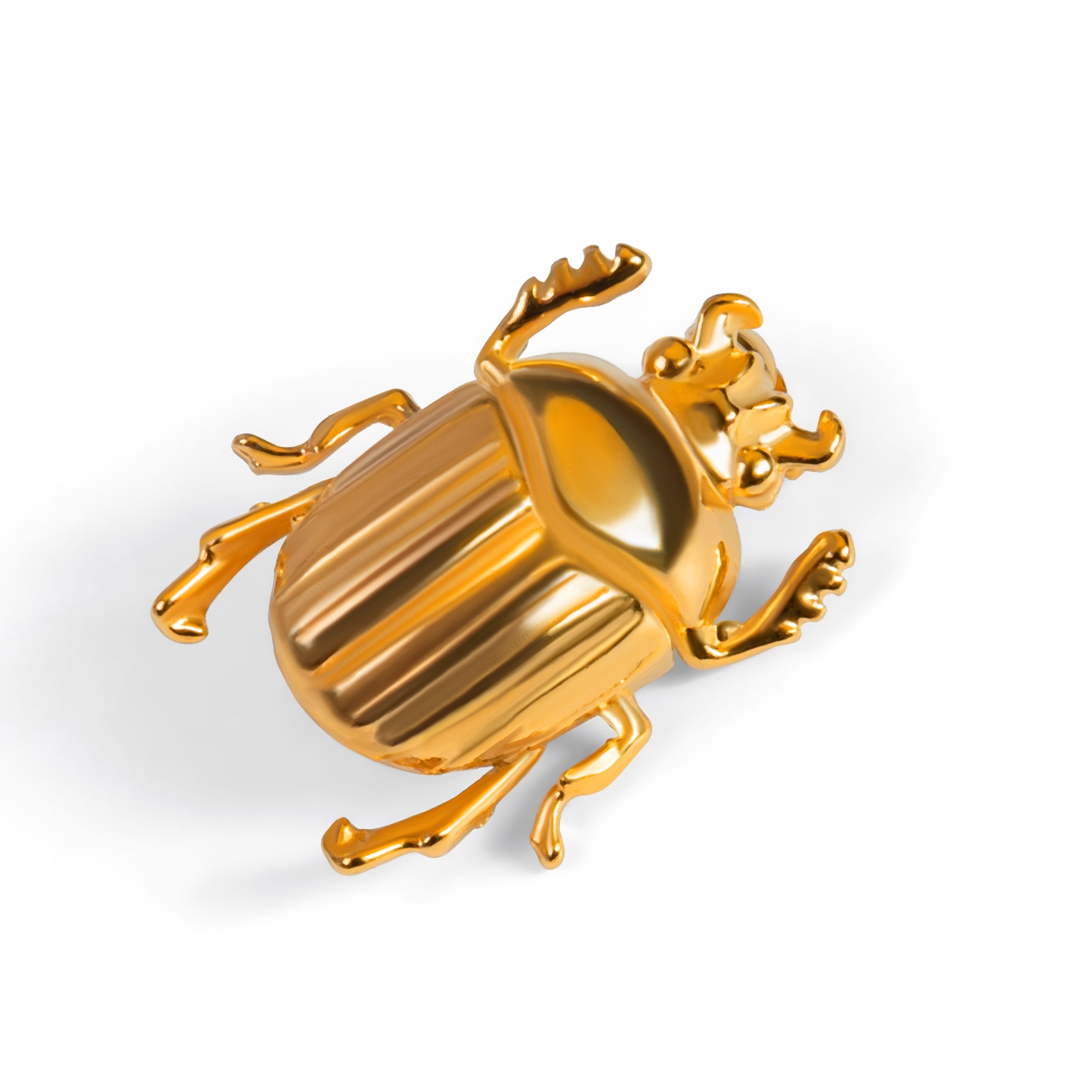 Egyptian Scarab Beetle Brooch in Sterling Silver