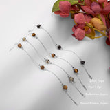 Bead Bracelet in Silver and Black Onyx