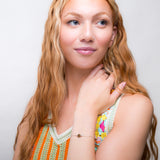 Bead Bracelet in Silver and Desert Picture Jasper