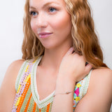 Bead Bracelet in Silver and Lotus Seeds