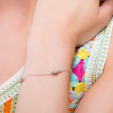 Bead Bracelet in Silver and Lotus Seeds