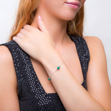 Bead Bracelet in Silver and Natural Turquoise