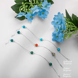 Bead Bracelet in Silver and Natural Turquoise