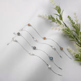 Bead Bracelet in Silver and Lotus Seeds