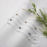 Bead Bracelet in Silver and Moonstone