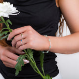Bead Tube Bracelet in Silver and Aventurine