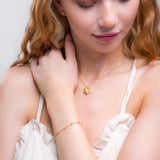 14ct Gold Plated Bead Chain Bracelet in 925 Sterling Silver