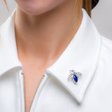 Honey Bee Brooch in Silver and Lapis Lazuli